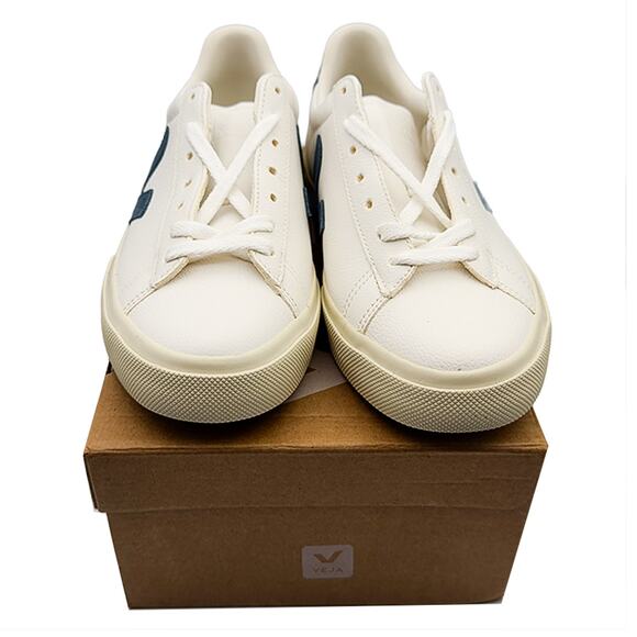 New Veja Campo Chromefree Leather White/California Sneakers Women 9/Men 7 NIB - Picture 2 of 10